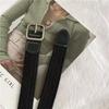 Korean-Style Unisex Woven Canvas Belt with Square Buckle
