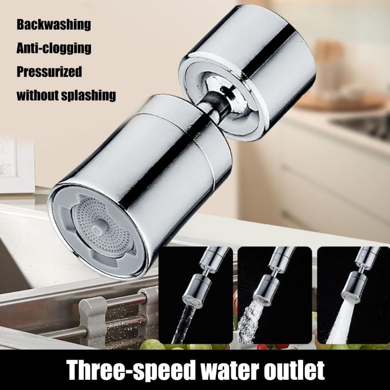 360 Degree Rotating Kitchen Faucet Extender Extension Nozzles Universals Faucet Aerator Splashes Filter Water Saving