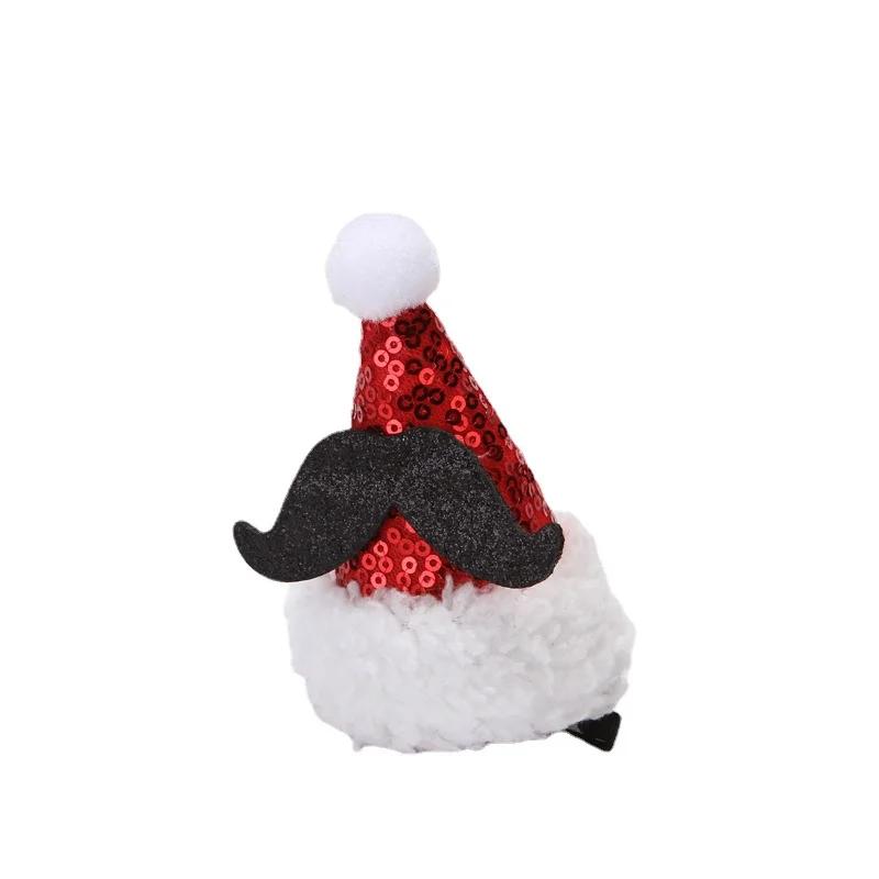1Pc Christmas Adult Children Hair Clip Santa Claus Antler Hairpin Clip Christmas Hat Gift Cute Hair Clip Accessories