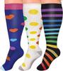 Plus Size Compression Socks Fat Large Leg Sports Socks Running Cycling Fat Calf Stockings Pressure Leg Fitness Varicose Veins