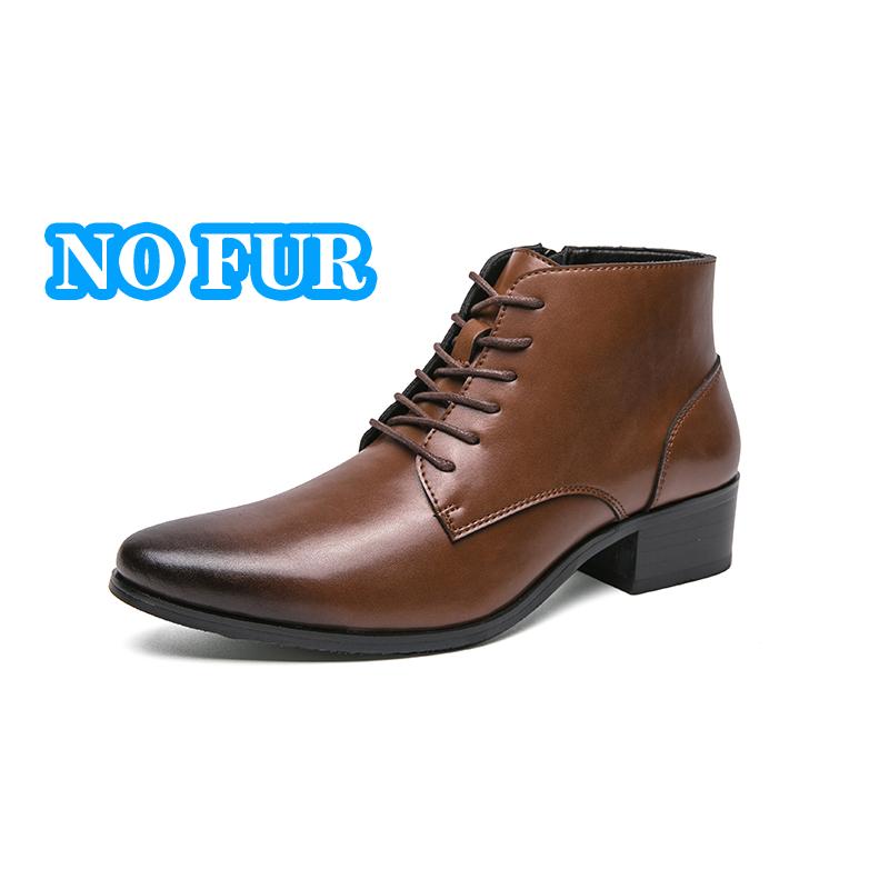 Fashion Men Chelsea Boots Handmade High Top Leather Shoes Autumn Winter Male Ankle Boots Classic Business Casual Men Short Boots
