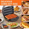 800W Electric Hot Dog Maker Crispy Corn Hotdog Sausage Machine Kitchen Double-sided Heating Breakfast Pan