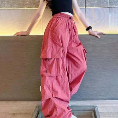 Sommer Mädchen Hip Hop Joggers Hosen Mädchen Cargo Hosen Teenager Gerade Hosen Hohe Taille Vintage Casual Streetwear Baggy Hosen