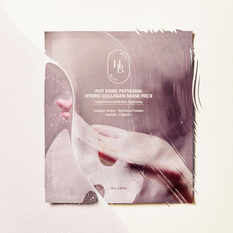 HEVE BLUE Pot Pore Peptamin Hydro Collagen Mask Pack 35g*4EA