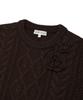 WACKY WILLY Women'S Corsage Fisherman Pullover Brown
