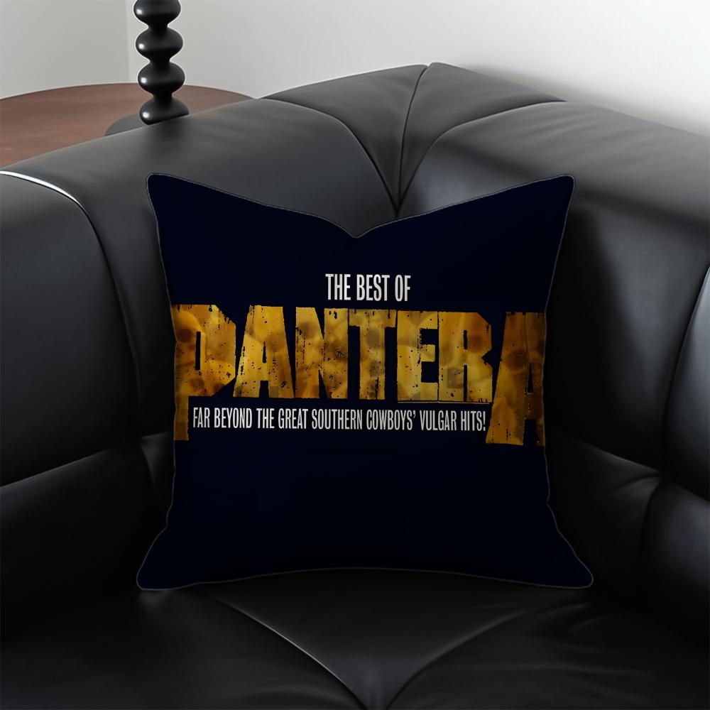 PPantera Band Cushion Cover Pillow Case Antidustmite Invisible Zipper Silky Plush Cushion