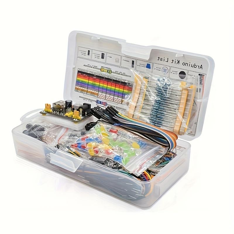 1 Boks DIY Elektroniske Komponenter Sett Prosjektstarter Elektronisk DIY Sett Med 830 Koblingspunkter Koblingsbrett For Arduino R3 Med Boks