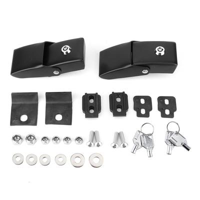 2pcs Engine Hood Lock Catches Latches Kits with Key Fit for Jeep Wrangler 2007 2017