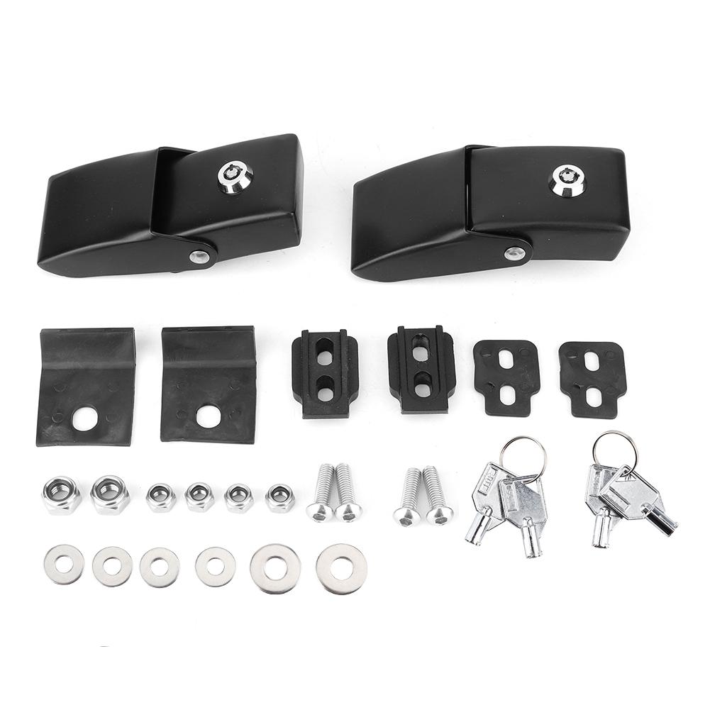 2 Stück Motorhaubenverriegelungen Verschlüsse Kits mit Schlüssel Passend für Jeep Wrangler 2007 2017