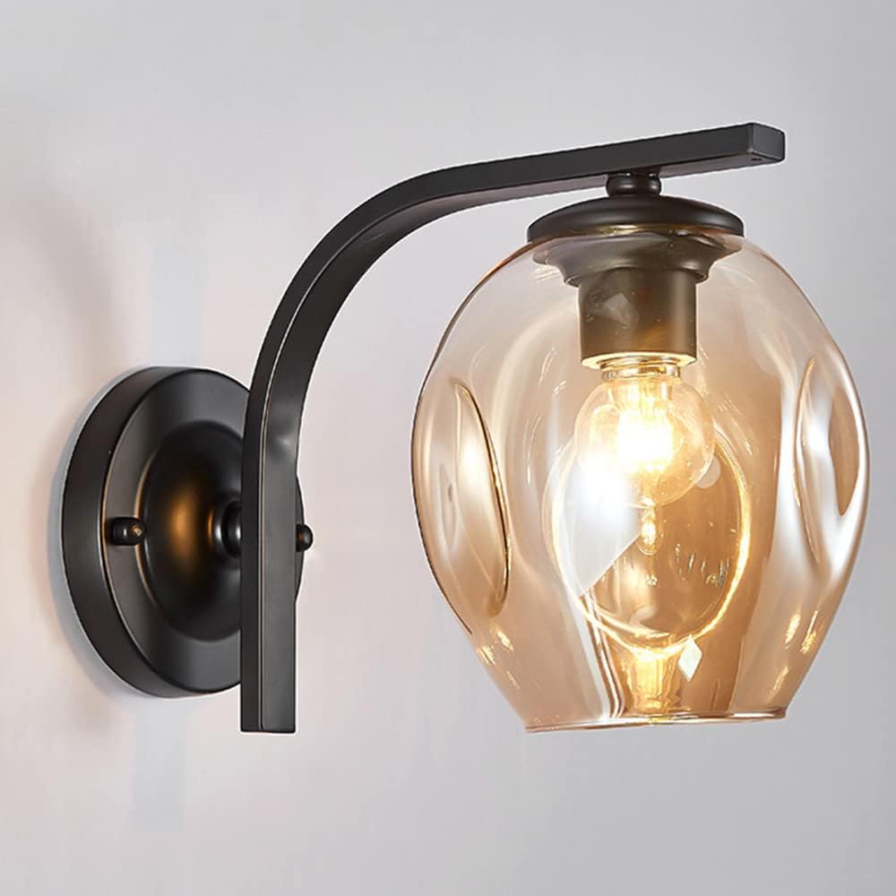 Modern Wall Light Sconces Creative Lantern Glass Lampshade Indoor Dining Room Living Room Lamp