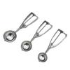 Ice Cream Scoop,3 Piece Cookie Scoop Set,Stainless Steel Ice Cream Scoop with Trigger Release,Large/Medium/Small Cookie Scoop for Baking,Cookie Scoop 