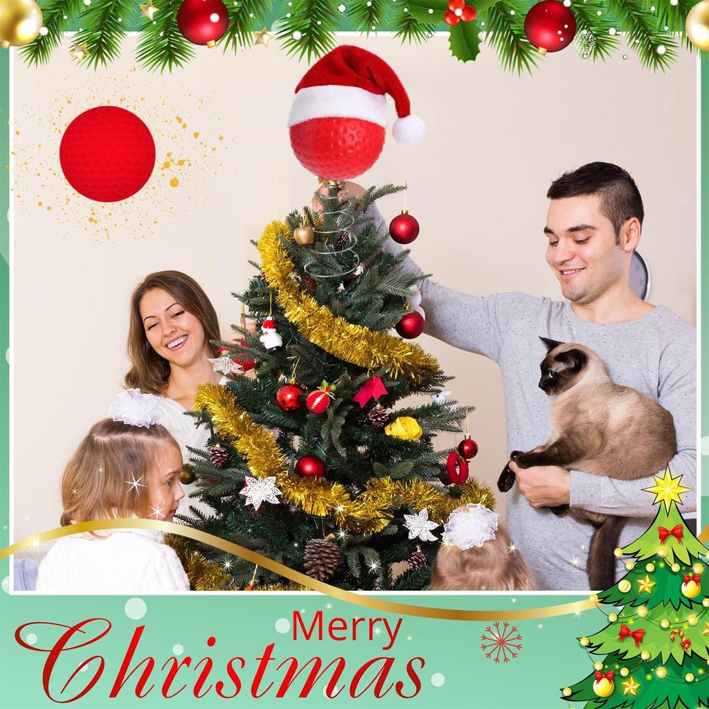 Christmas Tree Topper Decor Basketball Baseball Golf Festive Decoration Tree Top Decoration Ornament For Fans Study Church