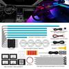 Colorful Car Ambient Lights 22 In 1 Automobile Atmosphere Lamp Acrylic Light Guide Strip Symphony Car Decorative Light 64 Colors