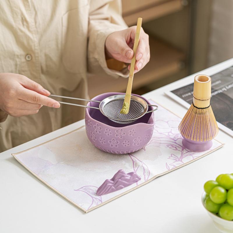 Traditional Matcha Gift Set Bamboo Matcha Whisk Scoop Matcha Bowl Whisk Holder Japanese Tea Teaware Sets
