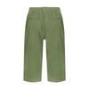 Women's Fashion Solid Color Loose Pocket Elastic Waist Cotton Linen Casual Five Pants