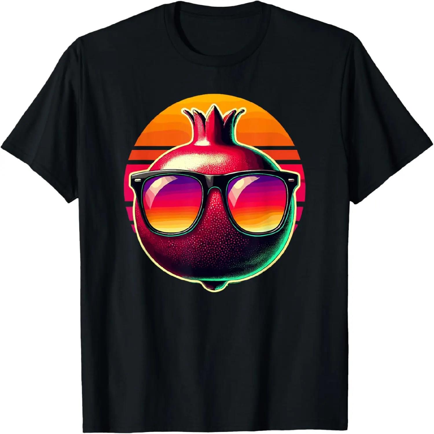 Retro Sunset Sunglasses Pomegranate Pomegranates T-Shirt XXXXXL разноцветный