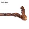 Brown Skull Wooden Fashion Walking Stick Decorative Vampire Cospaly Party Wood Walking Cane Halloween Mace Wand Crosier 96cm