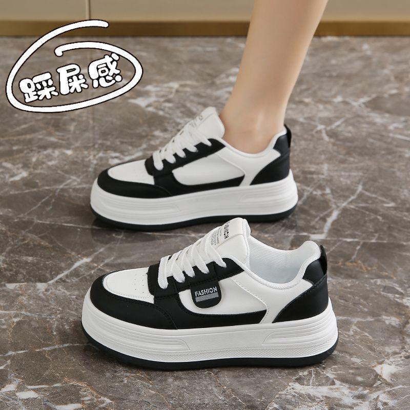 

Little white shoes women s autumn new versatile thick baseplate shoes high value casual women s shoes 35 чёрный