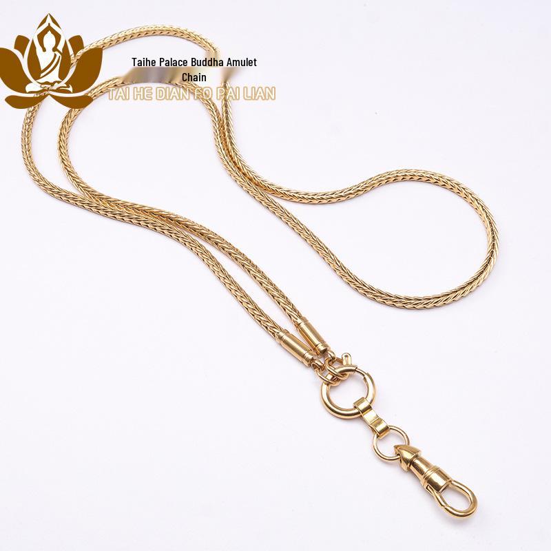 Titanium Steel Dragon Bone Amulet with Quick Release Eagle Beak Clasp for Hanging Takruts.