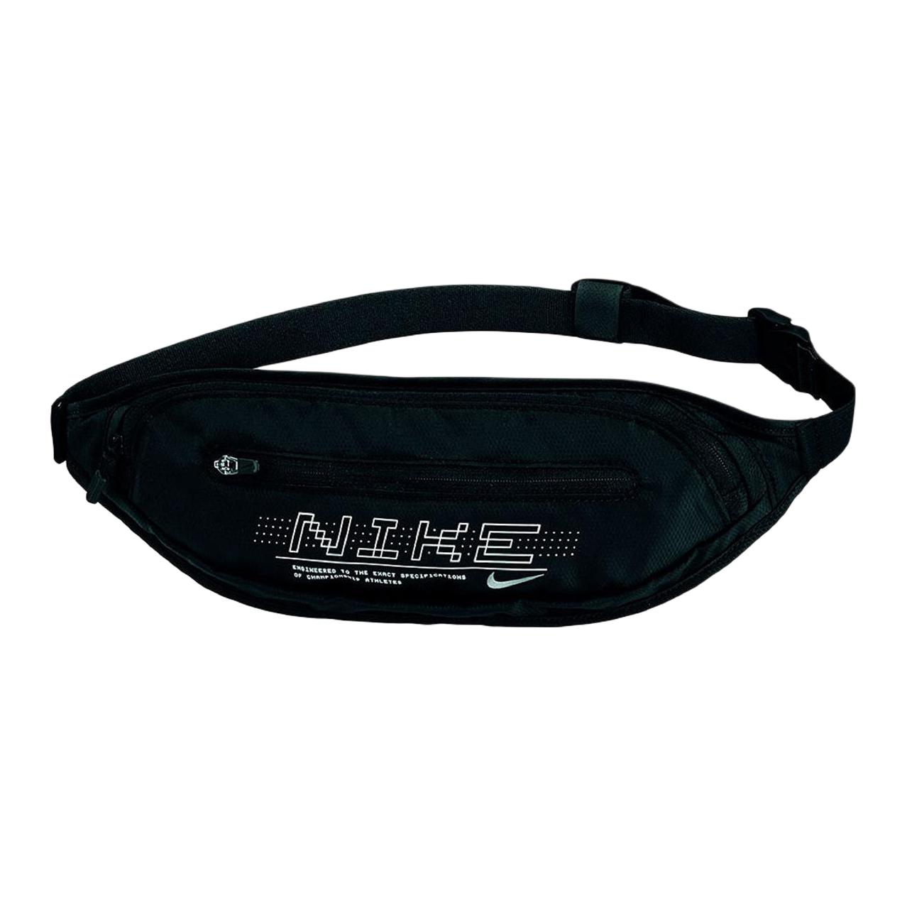 Nike Adjustable Shoulder Strap Zipper Waist Bag Men Waist Bag Black N1000825082 Black