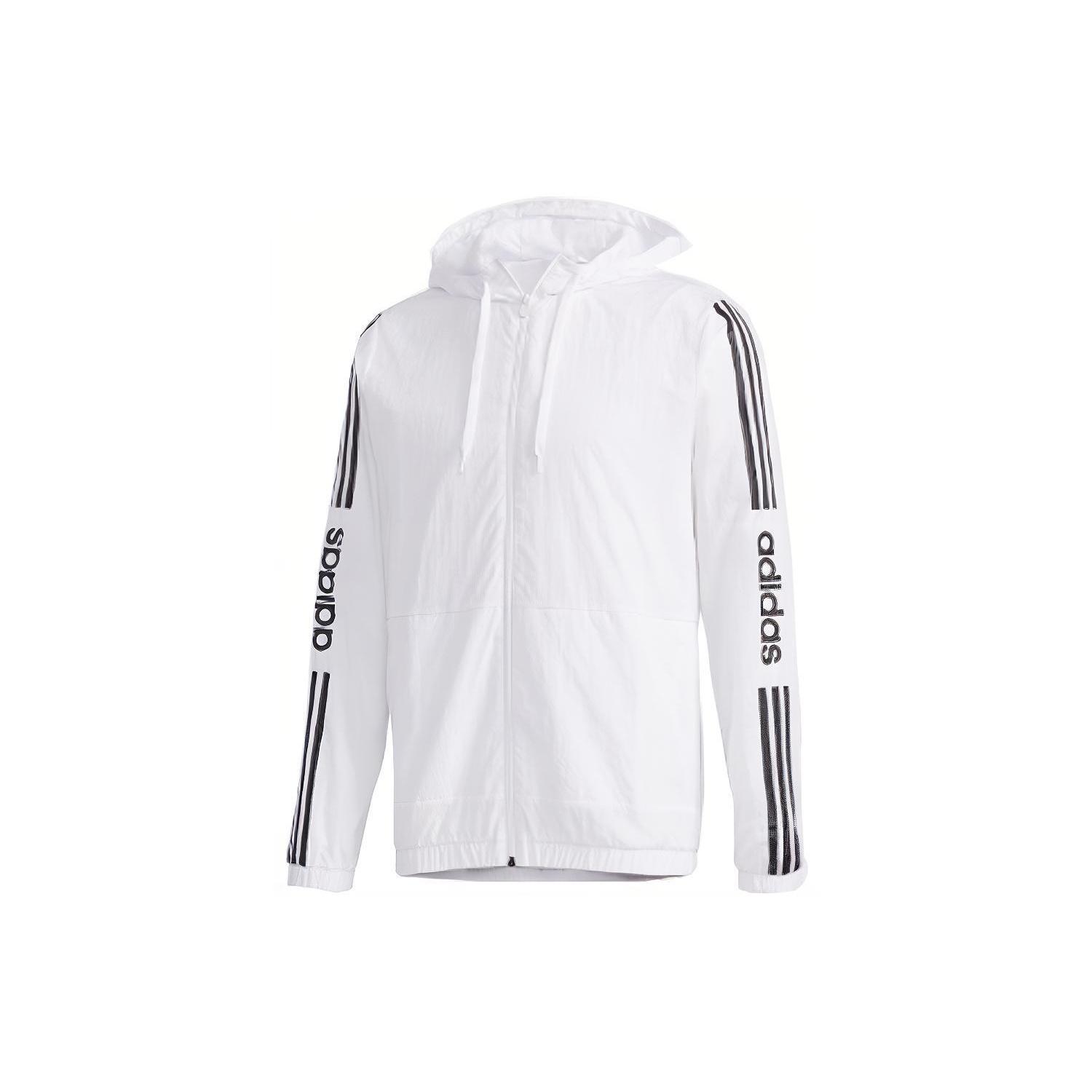 adidas neo M ESNTL 3S WB Sports Windbreaker Jacket White Men s FP7451 M