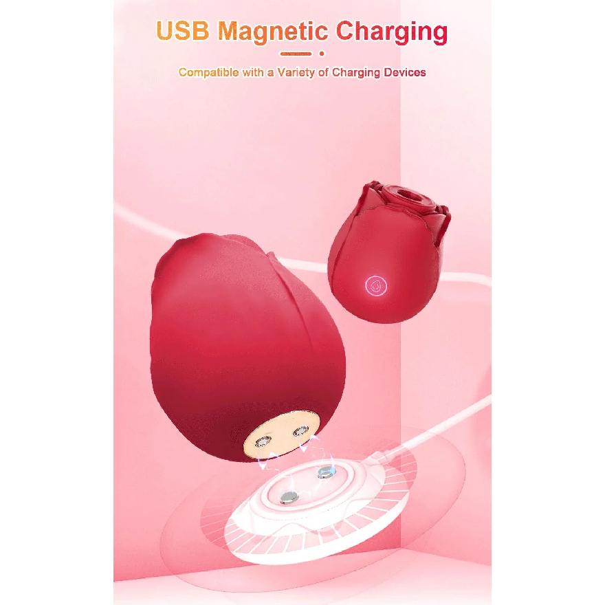 Rose Powerful Sucking Vibrator Stimulate G Spot Sex Products for Women Nipple Clitoral Automatic for Female Masturbator for 18+