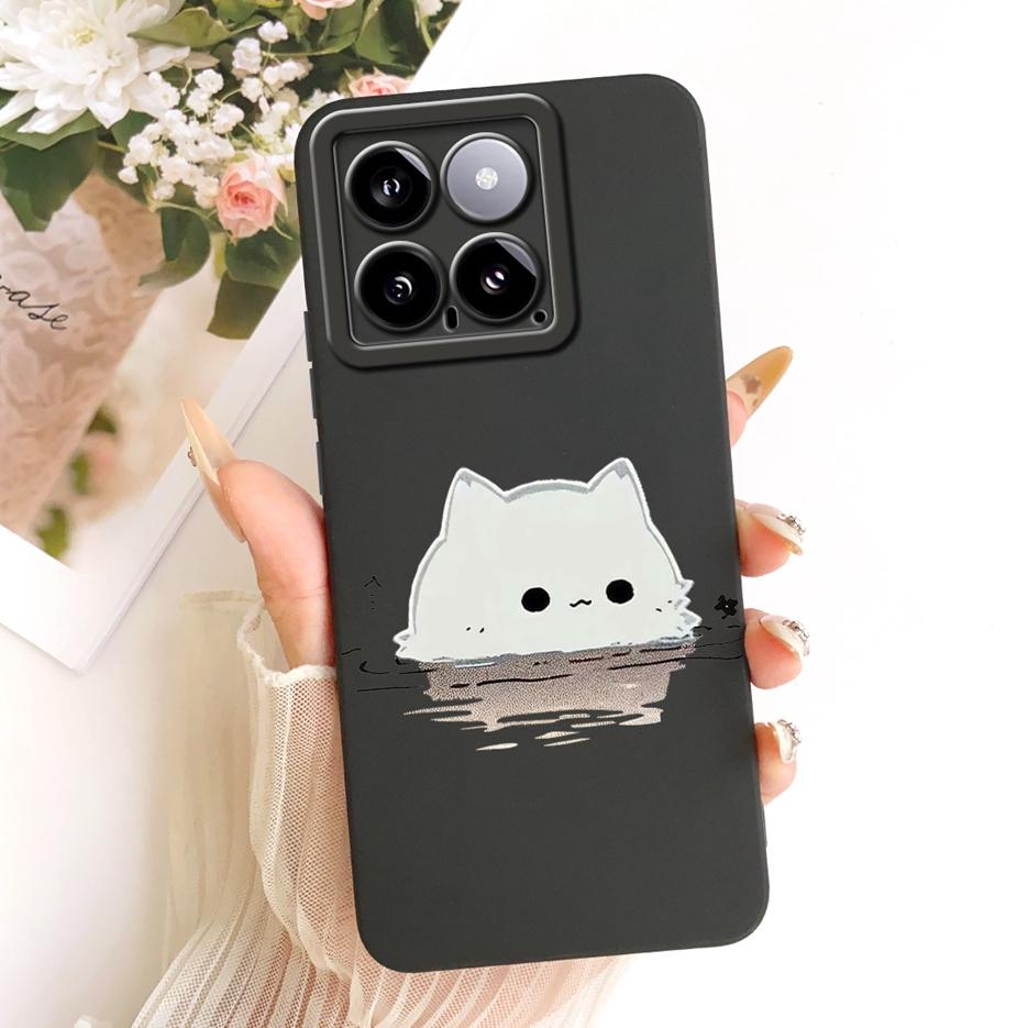 For Xiaomi Mi 14 Pro Case Cute Rabbit Cartoon Cover Shockproof Soft TPU Phone Case For Xiaomi 14 Pro Mi14 Pro 5G Back Cover Bags