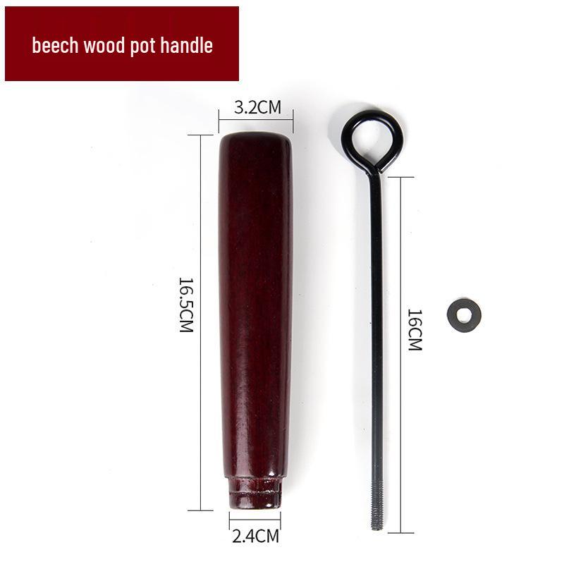 Zungenspitzen-Eisen-Pfanne – Runder Boden, Geschmiedete Unbeschichtete Antihaftpfanne für den Haushaltsgebrauch