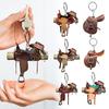 Portachiavi Forma Sella da Cowboy Western per Cavallo Ciondolo Acrilico Portachiavi da Appendere Decorazione Portachiavi per Auto Regali Non 3D