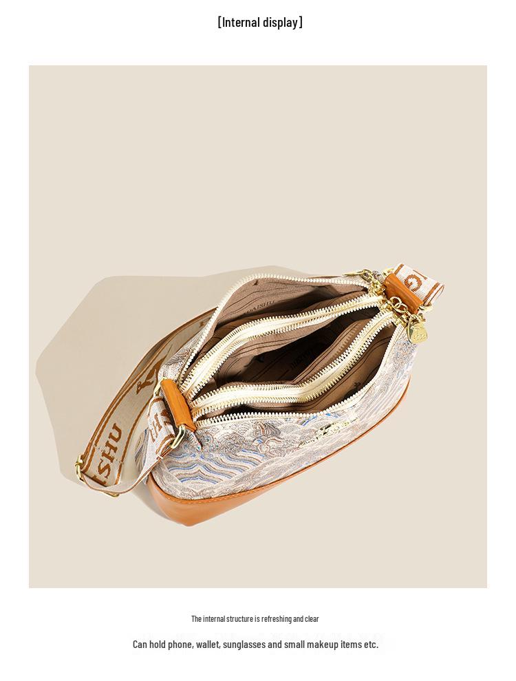 2025 Luxury Multi-Use Three-Layer Women's Handbag: Large Capacity, Fashionable Shoulder, Crossbody & Pillow Bag.