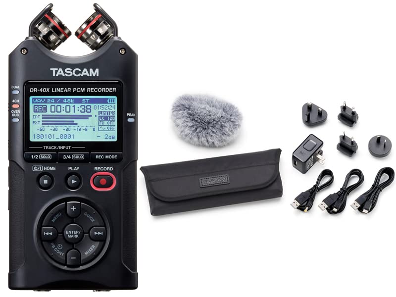 

mk3 TASCAM линейный PCM-рекордер с USB-аудиоинтерфейсом [комплект аксессуаров/AK-DR11G] - 4-канальный DR-40X