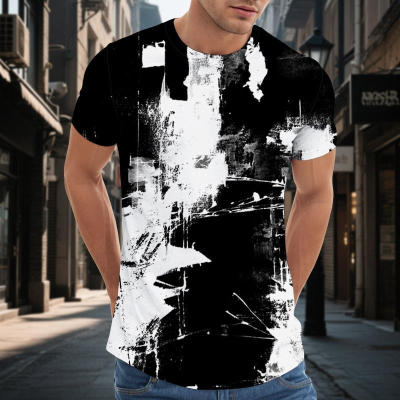 

Летний уличный стиль тай-дай винтажная мода 3D-принт мужская футболка 6xl