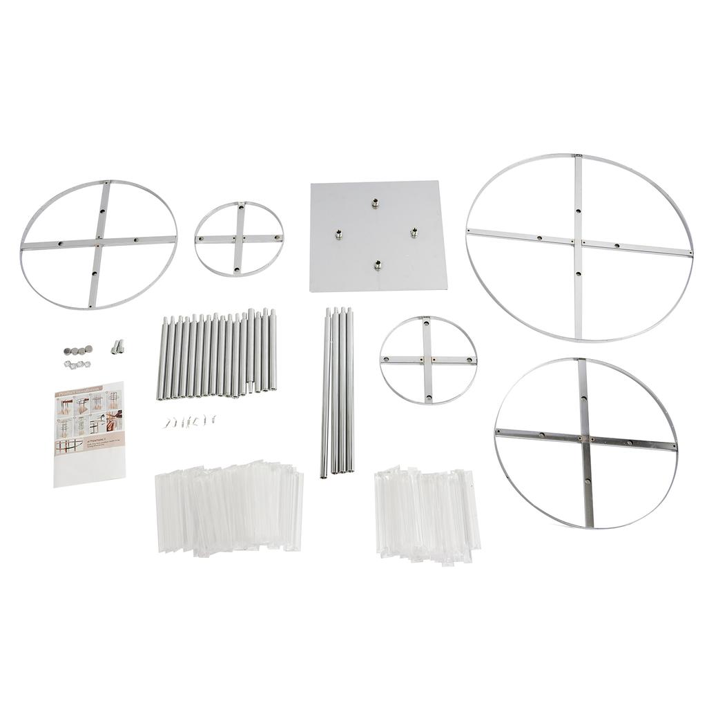 5-Tier Crystal Flower Stand,43.3-inch Round Chandelier Base w/Square Bottom,Wedding Table Decoration,for Birthday Parties