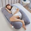 Wielofunkcyjna poduszka dla kobiet w ciąży, poduszka do leżenia na boku, czysta bawełna, zdejmowana i zmywalna, poduszka do drzemki w kształcie litery U