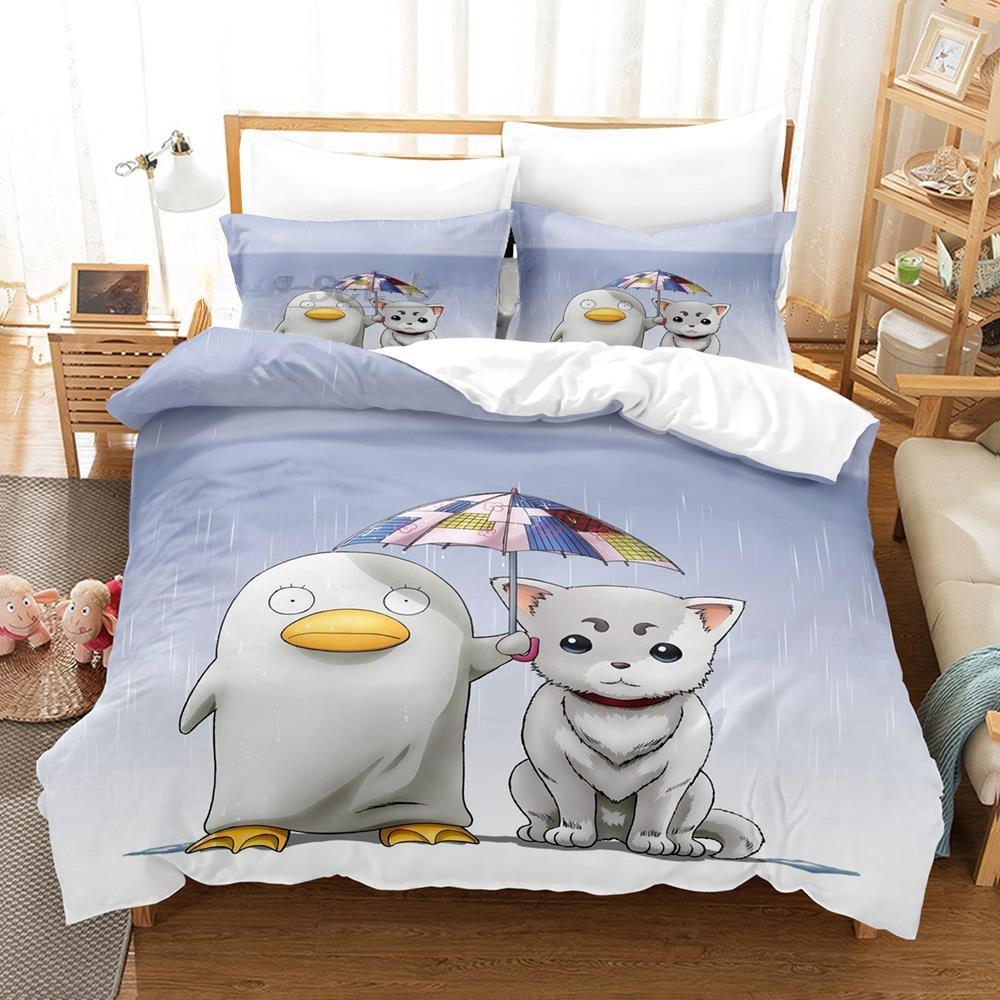 Fashion 3D Anime Bed Sheet Set Gintama Bedding Set Single Twin Full Queen King Size Bed Set Adult Kid Bedroom Duvet Cover Sets