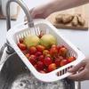 2Pcs/Kitchen Retractable Sink Drain Basket for Washing Vegetables and Fruits, Draining Bowl and Chopsticks, Sink Filter Rack