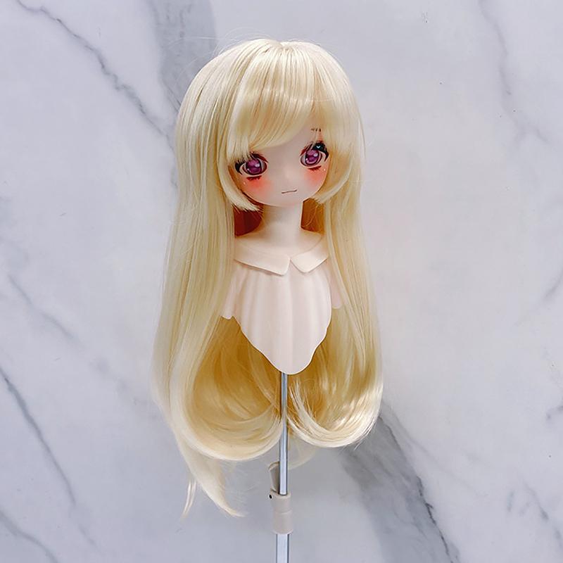 1/3 & 1/4 & 1/6 Bjd Doll'S Wig With Bangs Soft Silk Long Straight Wig Girls Diy Doll Makeup Accessories