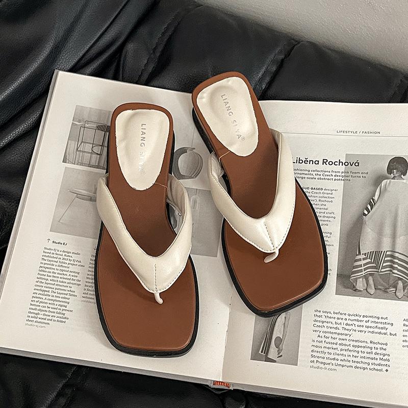 Summer Women Platform Flip Flop Outdoor Clip Toe Flats Slide Ladies Casual Beach Vacation Slippers