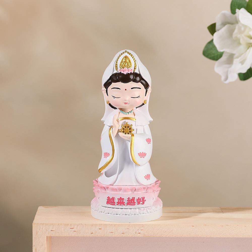 

Increasingly Good Nanhai Guanyin Resin Decor Gift For Home Office And Celebration 11.2cm