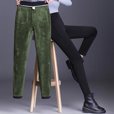 Autumn/Winter New High Waist Plucked Warm Cotton Pants Leggings