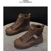 Women's Boots Winter Warm Lamb Wool High-top Vulcanized Shoes Round Toe Soft Sole Fashion Women's Shoes Comfortable Work Shoes