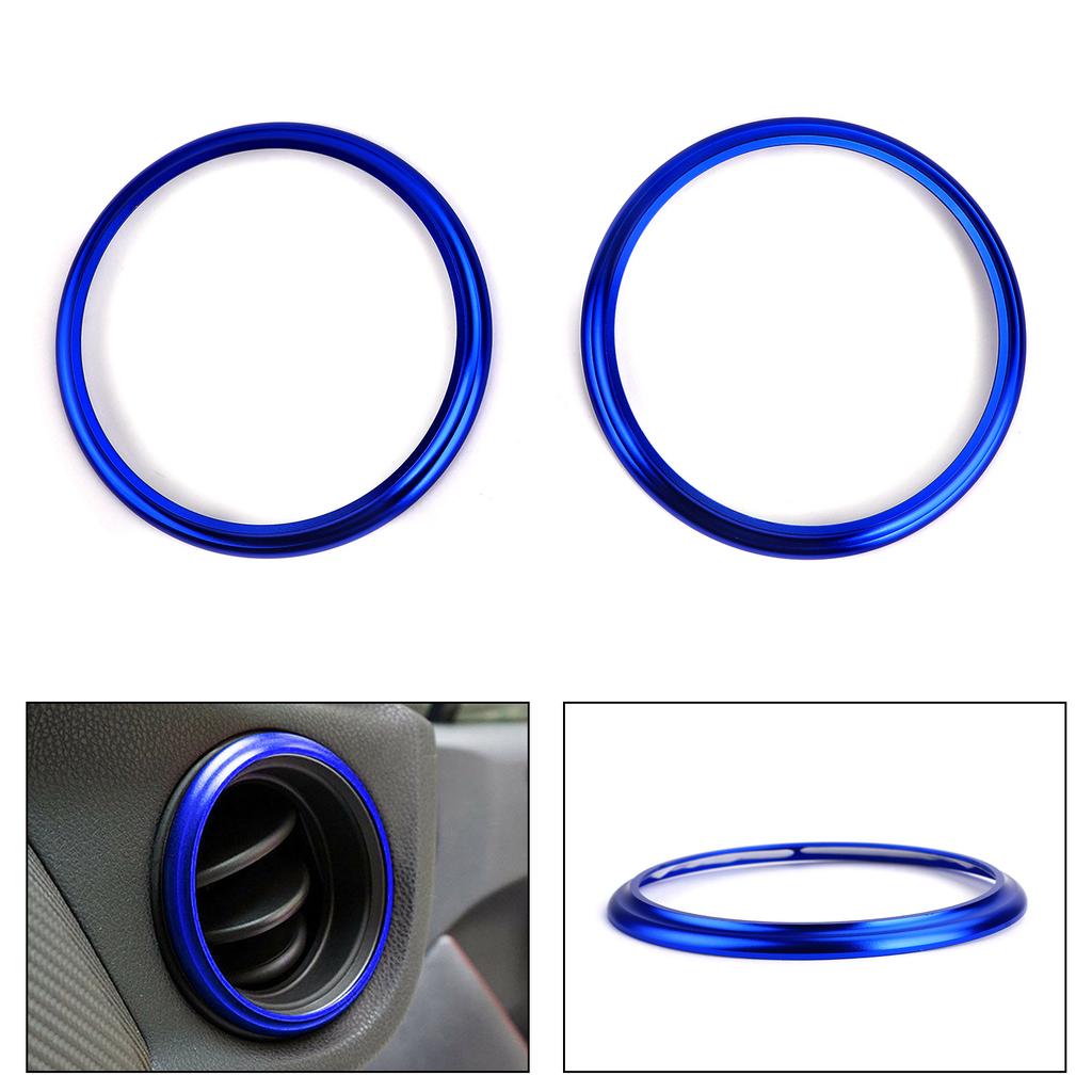 2PCS Car Aluminum Air Outlet Trim Cover Sticker Blue Fits For Subaru BRZ Toyota 86