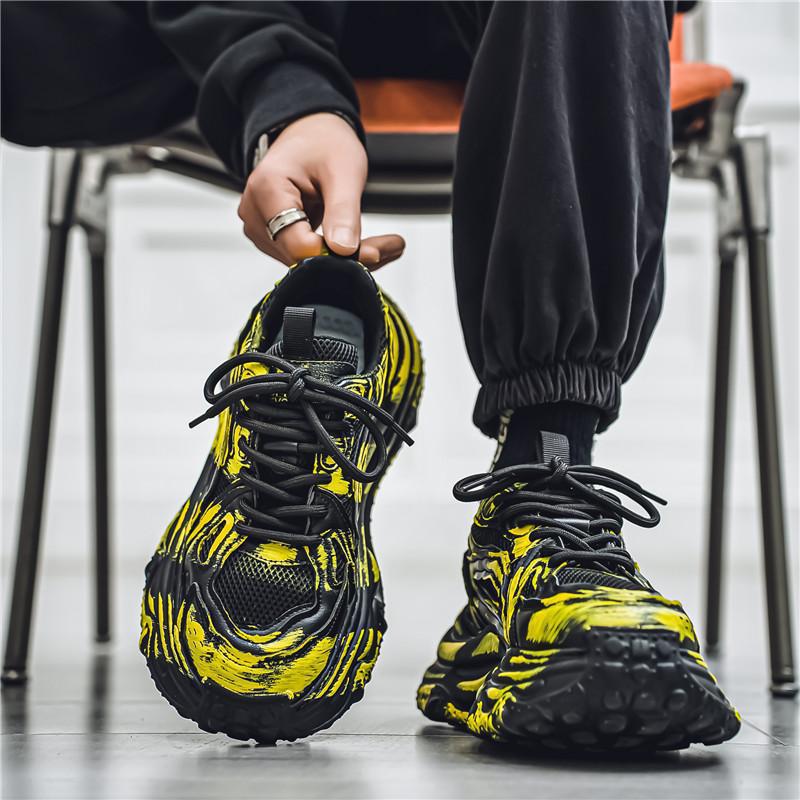 

Папа модная мужская обувь новая полированная и дышащая сетка удобная мягкая подошва уличная повседневная обувь 44