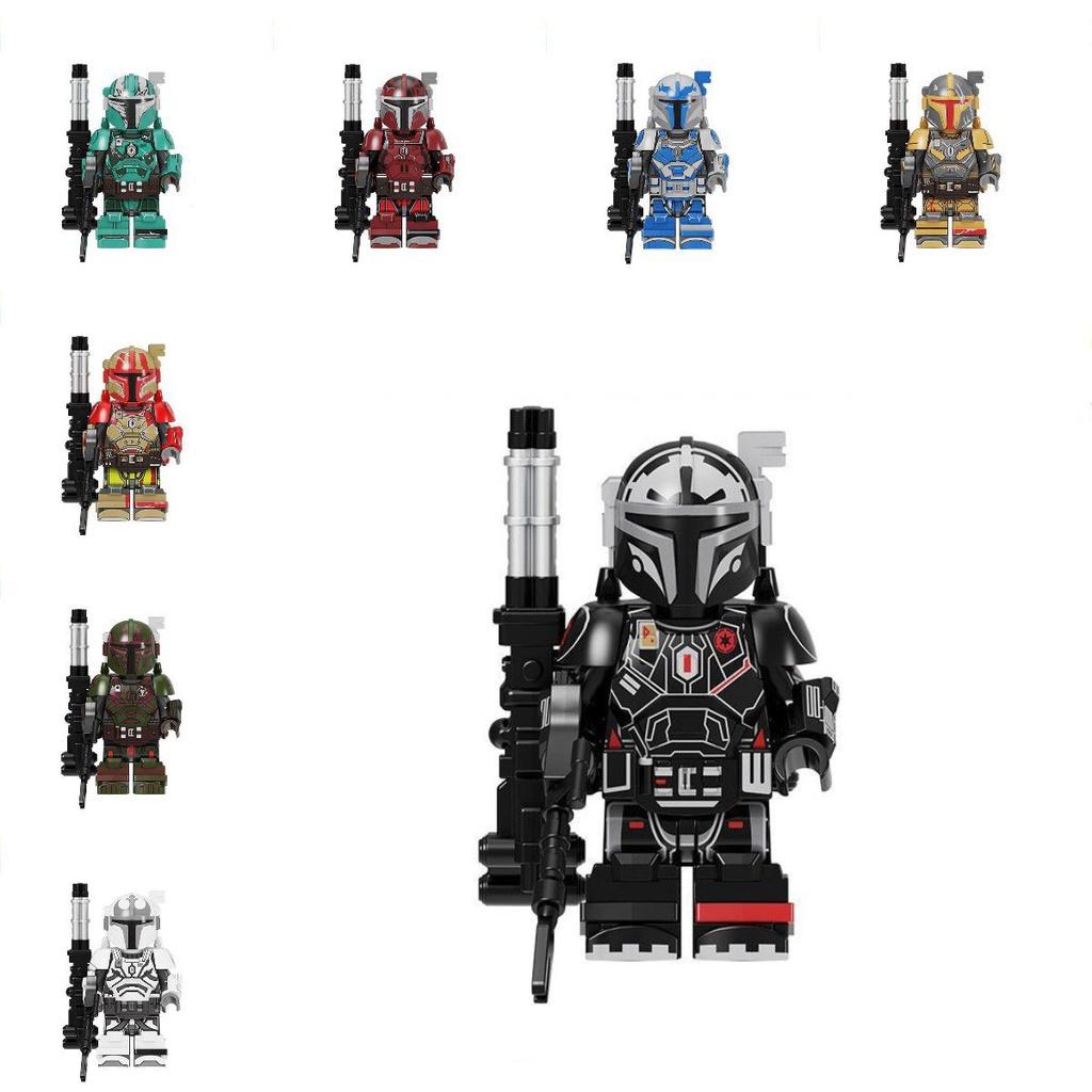 Wysokiej jakości figurki minifigurki Mandalorianina Piechoty Ciężkiej Star Wars do kreatywnej zabawy i nauki