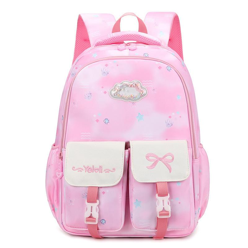 Adorable Lightweight Nylon Backpack For 5th And 6th Graders Cartoon Design