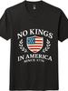 Patriotic No Kings In America 1776 Tee USA Shield Independence Day T‑Shirt