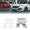 uxcell Silver Tone Metal Letter R Shape Car Sticker Alphabet Sticker Emblem Badge Decal for Car