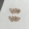 Platinum Silver Crushed Diamond Fine Flash K9 Champagne Aurora Diamond