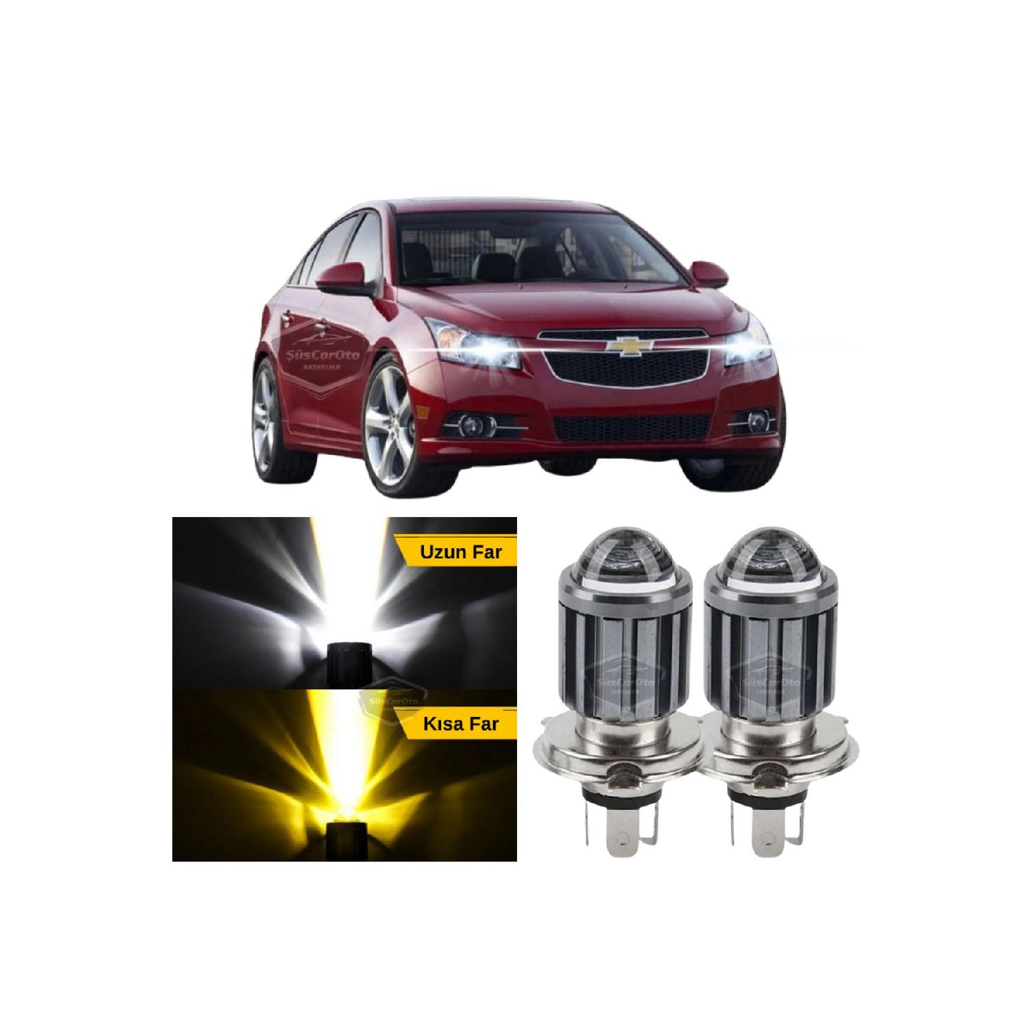 

Chevrolet Cruze 2008-2016 Совместимая линза фары, светодиодная ксеноновая желто-белая лампа с эффектом молнии, длинная, короткая