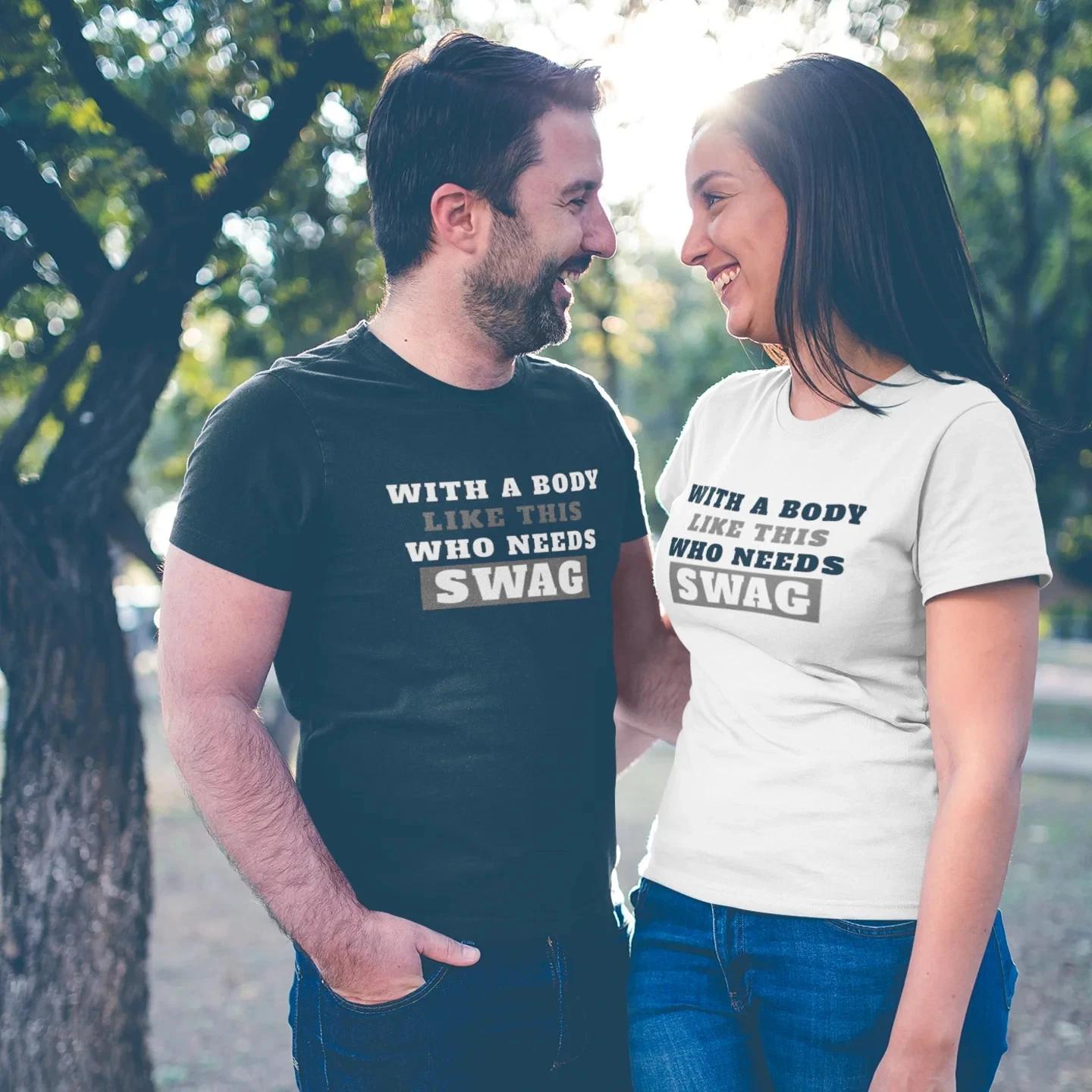 

Humour text printed Round Neck T-Shirt for men women 2XL